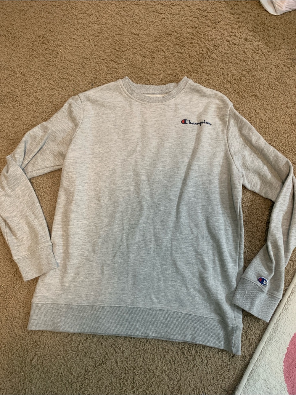 Champion Light Gray Men's Crewneck Sweatshirt